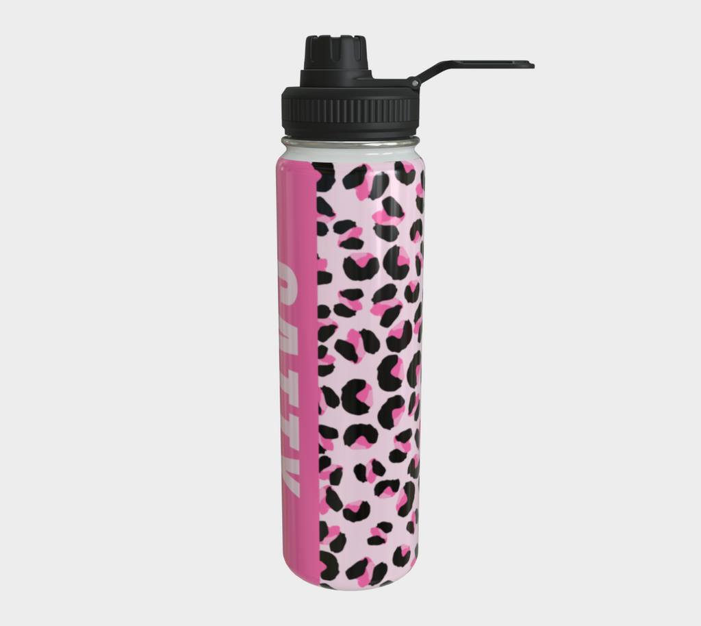 Pink Panther Catty Water Bottle-Glossy