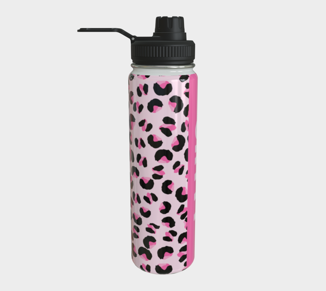 Pink Panther Catty Water Bottle-Glossy